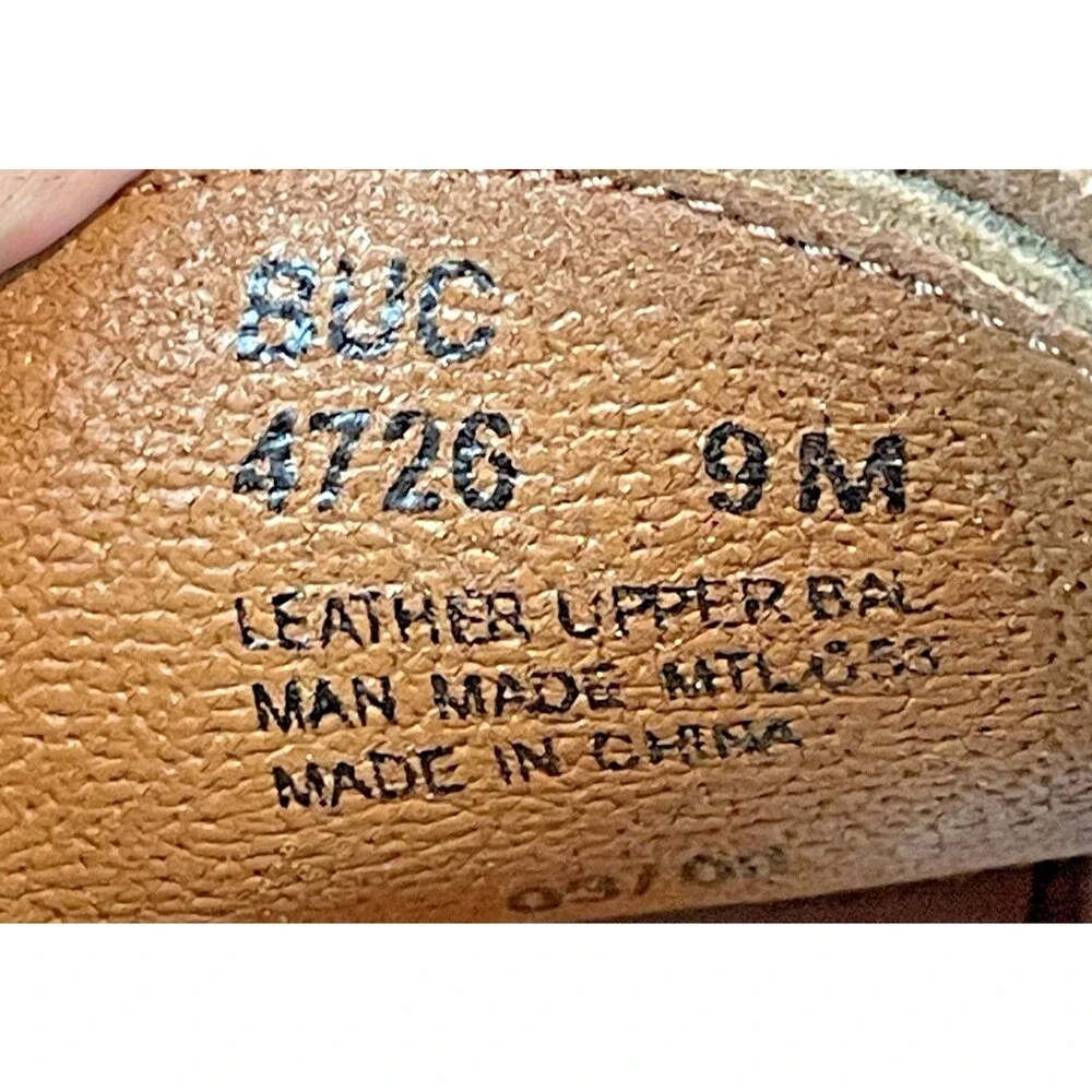 Mens G. H. Bass Tan Suede Nubuck Preppy Oxford Shoes sz 9M